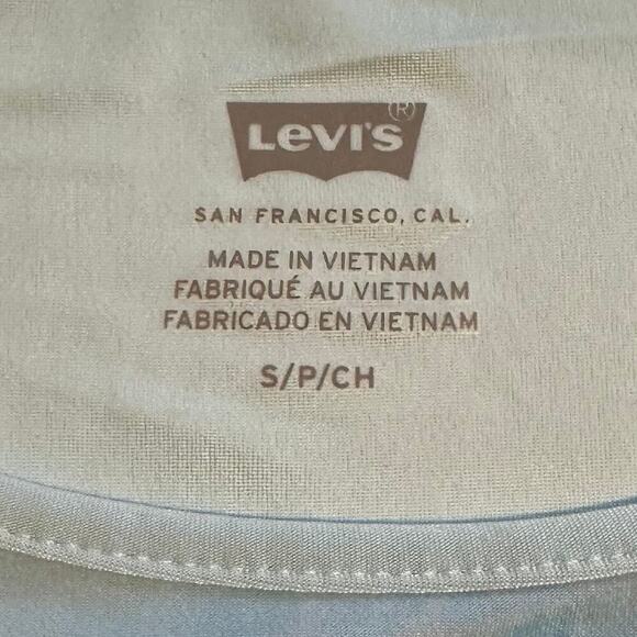 NWT Levi’s Second Skin Nebula Blue Crop Top Small - Picture 4 of 10